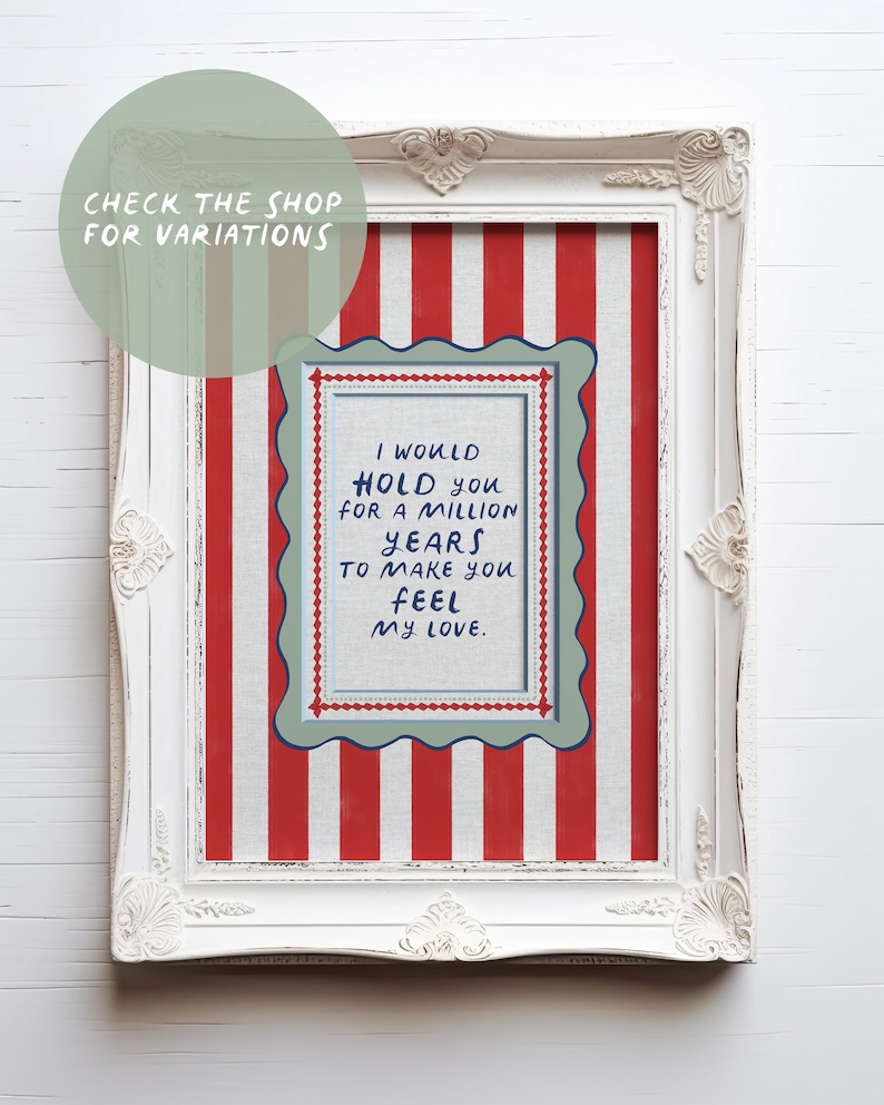 How Wonderful Life Is Nursery Print: Cottagecore Sage Green Circus Stripe Kids Room Decor (Digital Download) image 16