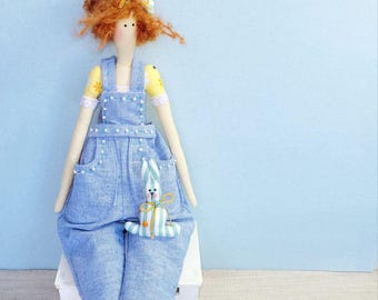 Tilda textil hecha a mano, Muñecas de trapo, Muñeca de tela, Idea de regalo, Muñeca Tilda, Regalo único