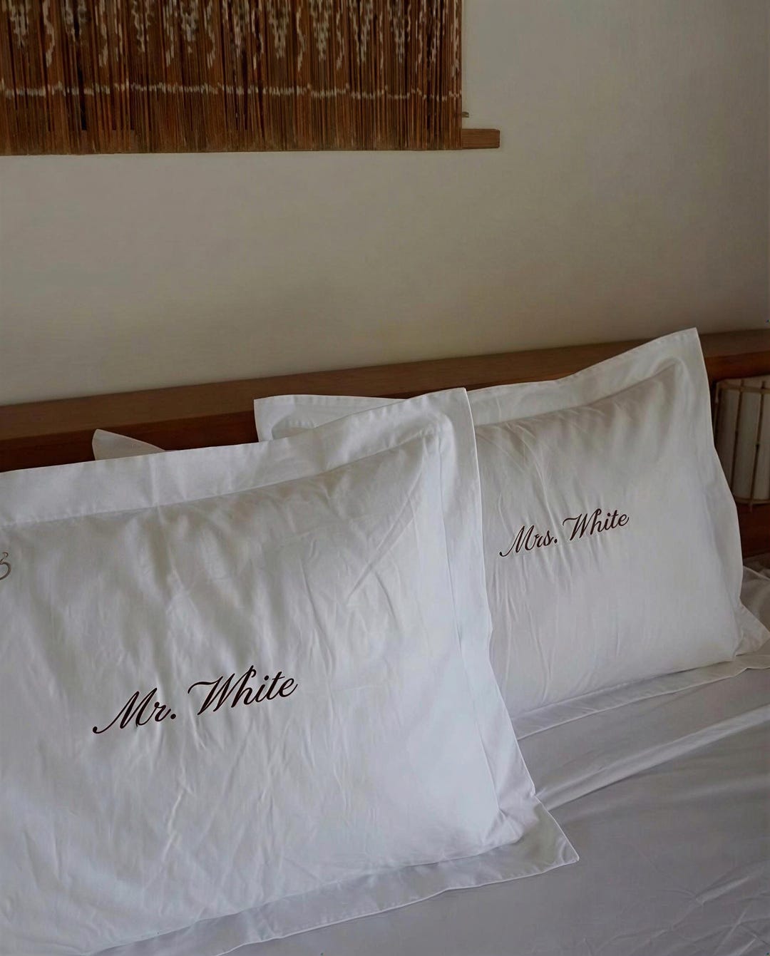 Personalized Embroidered Pillowcase, Custom Wedding Pillow Sham, Mr and Mrs Pillow, Bridal Shower Gift, Couple Gift, Wedding Keepsake