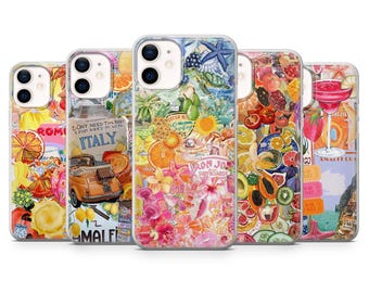 Italy Phone Case Dainty Amalfi Cover for iPhone 18Pro, 17, 16, 15, 14, 13, Samsung S26, S25, S24, S23Fe, A16, A56, Pixel 11, 10