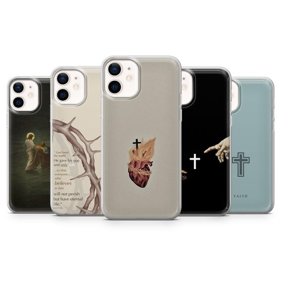 Jesus Phone Case Cross Christianity Cover for iPhone 18Pro, 17, 16, 15, 14, 13, Samsung S26, S25, S24, S23Fe, A16, A56, Pixel 11, 10