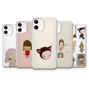 Yoshitoma nara Phone Case Nara Trendy for iPhone 17Pro, 16, 15, 14, 13, 12, Samsung S25, S24, S23Fe, S22, A16, A26, A56, Pixel 10, 9Pro