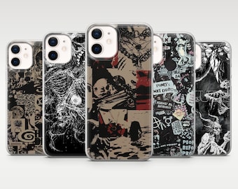 Punk Phone Case Gothic Dark Grunge for iPhone 17Pro, 16, 15, 14, 13, 12, Samsung S25, S24, S23Fe, S22, A16, A26, A56, Pixel 10, 9Pro