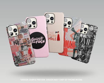 Feminist Tough Case Girl Power Snap Case for iPhone 17Pro, 16, 15, 14, 13 12 Samsung S25, S24, S23, S22, A51, A52, A56, Pixel 10, 9Pro