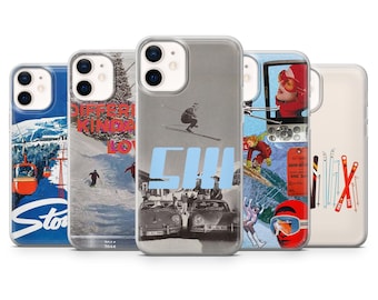 Ski Phone Case Skiing Mountain for iPhone 17Pro, 16, 15, 14, 13, 12, Samsung S25, S24, S23Fe, S22, A16, A26, A56, Pixel 10, 9Pro