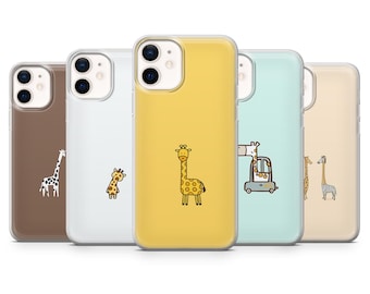 Giraffe Phone Case Cute Giraffe Animal for iPhone 17Pro, 16, 15, 14, 13, 12, Samsung S25, S24, S23Fe, S22, A16, A26, A56, Pixel 10, 9Pro