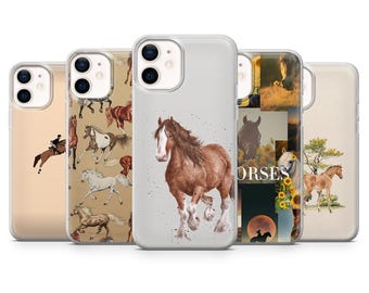 Horse Phone Case Horse Girl Animal for iPhone 17Pro, 16, 15, 14, 13, 12, Samsung S25, S24, S23Fe, S22, A16, A26, A56, Pixel 10, 9Pro