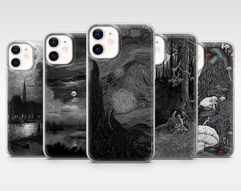 Goth Phone Case Gothic Punk for iPhone 17Pro, 16, 15, 14, 13, 12, Samsung S25, S24, S23Fe, S22, A16, A26, A56, Pixel 10, 9Pro