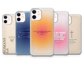 Bible Verse Phone Case Jesus Psalm for iPhone 17Pro, 16, 15, 14, 13, 12, Samsung S25, S24, S23Fe, S22, A16, A26, A56, Pixel 10, 9Pro