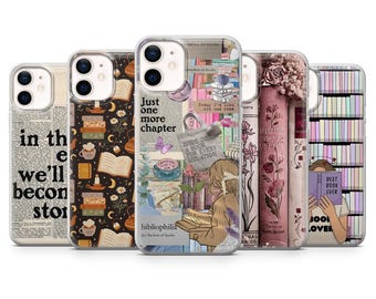 Book Lover Phone Case Book Book Girl for iPhone 17Pro, 16, 15, 14, 13, 12, Samsung S25, S24, S23Fe, S22, A16, A26, A56, Pixel 10, 9Pro