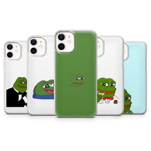 Pepe Handyhülle Pepe Frosch Meme für iPhone 16E, Pro, 15, 14, 13, 12, Samsung S25, S23FE, S24FE, A16, Pixel 9Pro, 8A