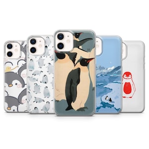 Süße Pinguin Handyhülle Pinguin Tier für iPhone 16E, Pro, 15, 14, 13, 12, Samsung S25, S23FE, S24FE, A16, Pixel 9Pro, 8A
