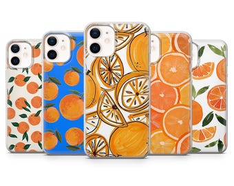 Orange Phone Case Citrus Orange Fruit Animal for iPhone 17Pro, 16, 15, 14, 13, 12, Samsung S25, S24, S23Fe, S22, A16, A26, A56 Pixel 10 9Pro
