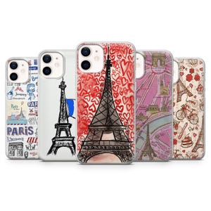 Paris Phone Case France Eiffel Tower Cover for iPhone 16E, Pro, 15, 14, 13, 12, Samsung S25, S23FE, S24FE, A16, Pixel 9Pro, 8A