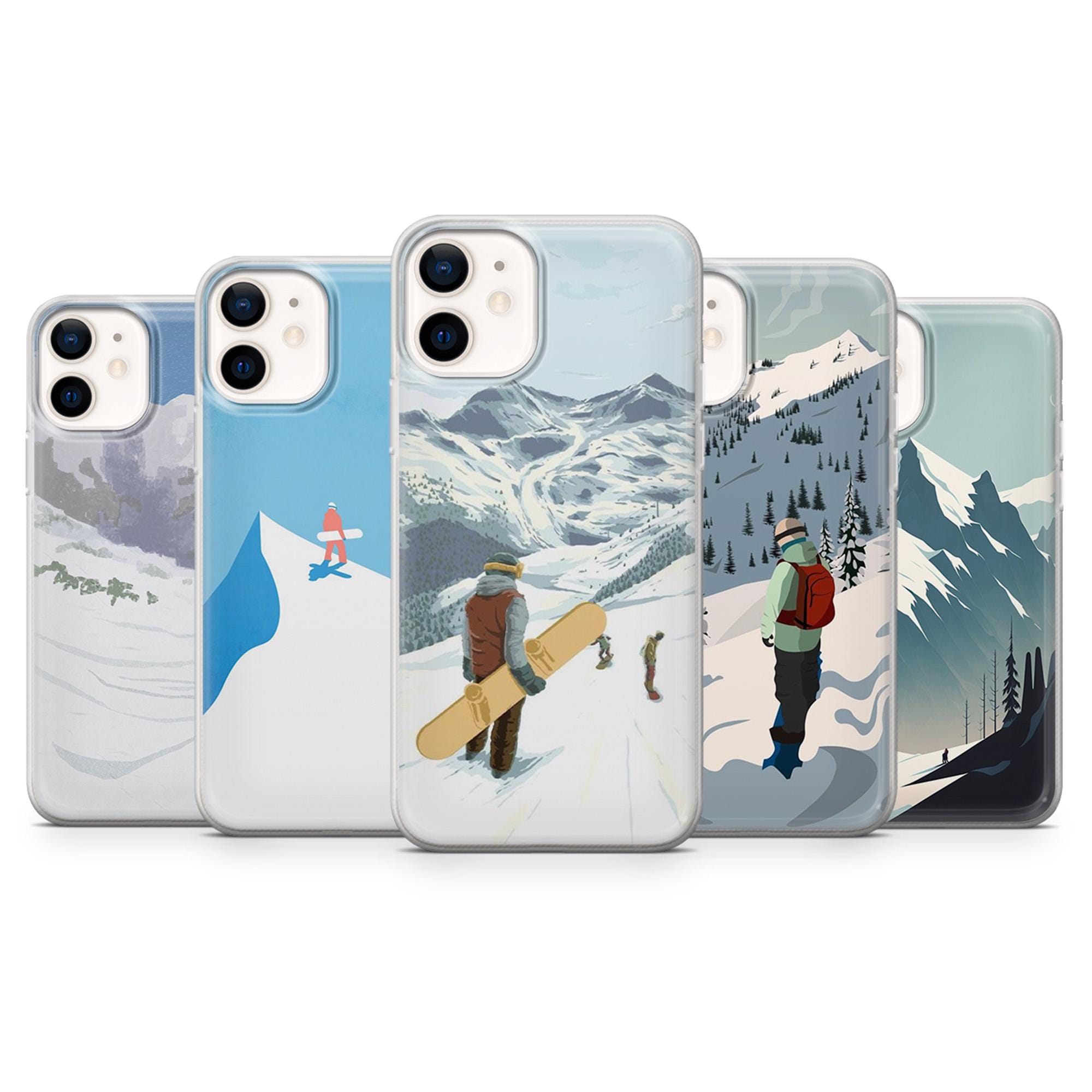 スノーボード スマホケース Mountains Freeride iPhone 17Pro、16、15