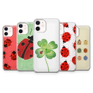 Ladybug Phone Case Bug Red Cover for iPhone 16E, Pro, 15, 14, 13, 12, Samsung S25, S23FE, S24FE, A16, Pixel 9Pro, 8A