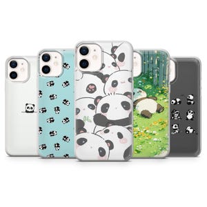 Funda de teléfono con diseño de panda para iPhone 16E, Pro, 15, 14, 13, 12, Samsung S25, S23FE, S24FE, A16, Pixel 9Pro, 8A