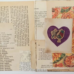 Printable Vintage Text CARDS set of four original cards image 2