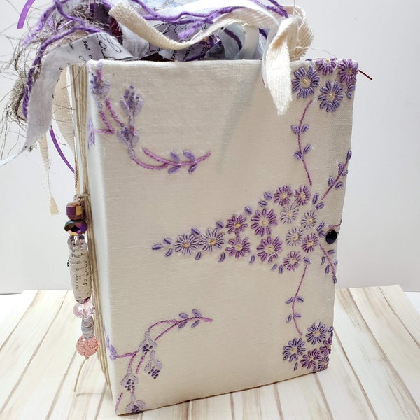 Flow Journal- Big Mama- Vintage Purple Embroidery  (please watch video)
