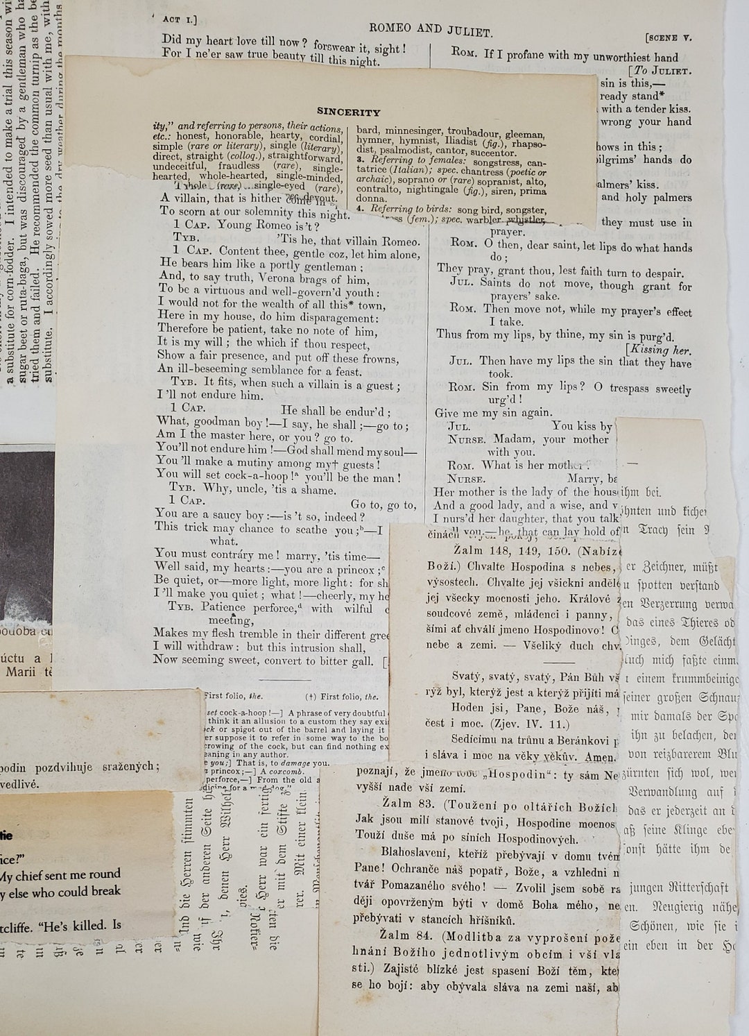 Printable Vintage Text Pages - Etsy