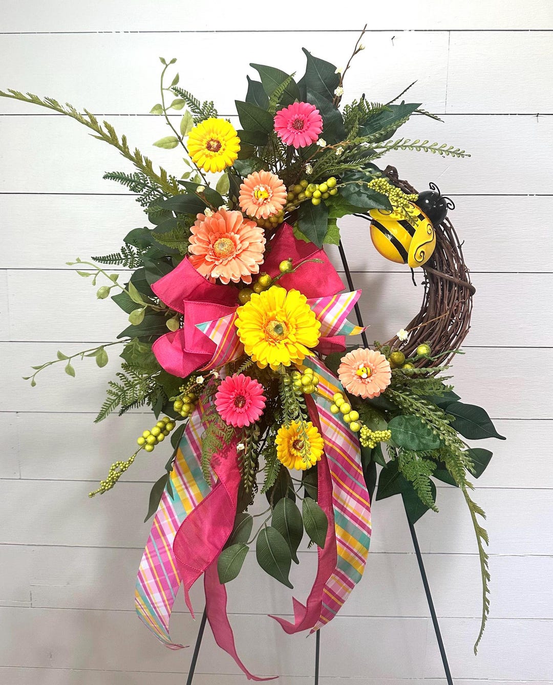 Spring Summer Daisy Grapevine Wreath - Etsy