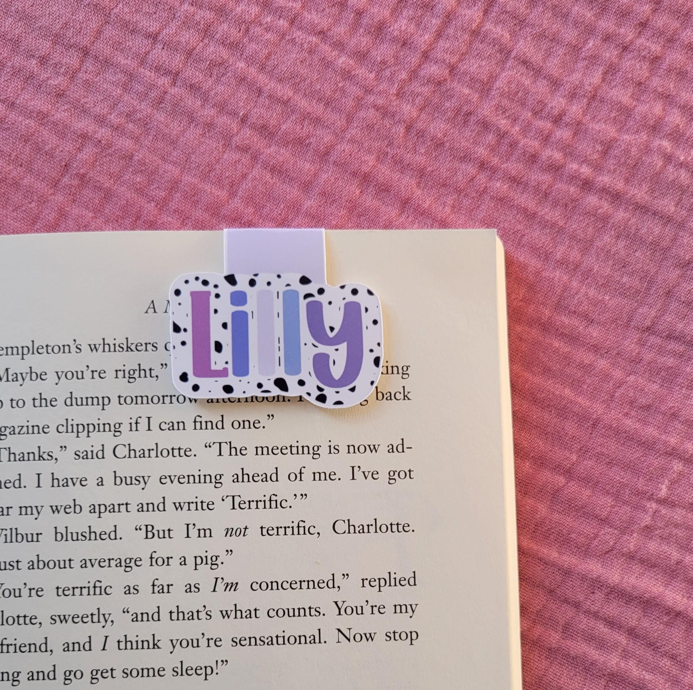 Personalized Name Magnetic Bookmark, Book Lover Gift, Easter Basket Gift Filler for Reader, Holiday Teacher Gift, Kids Easter Gift
