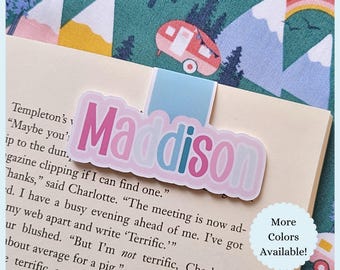 Personalized Name Magnetic Bookmark, Book Lover Gift, Easter Basket Gift Filler for Reader, Holiday Teacher Gift, Kids Easter Gift