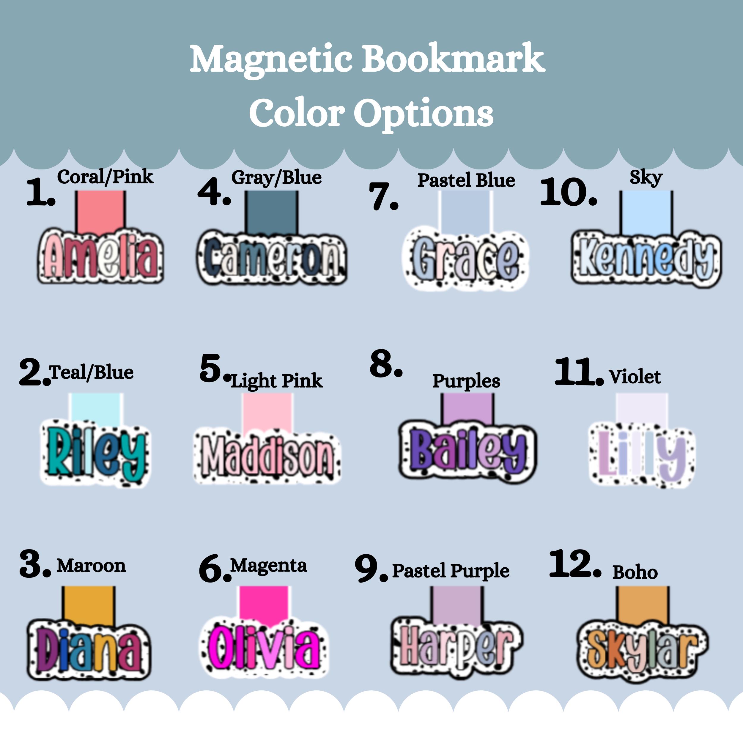 Personalized Name Magnetic Bookmark, Book Lover Gift, Easter Basket Gift Filler for Reader, Holiday Teacher Gift, Kids Easter Gift