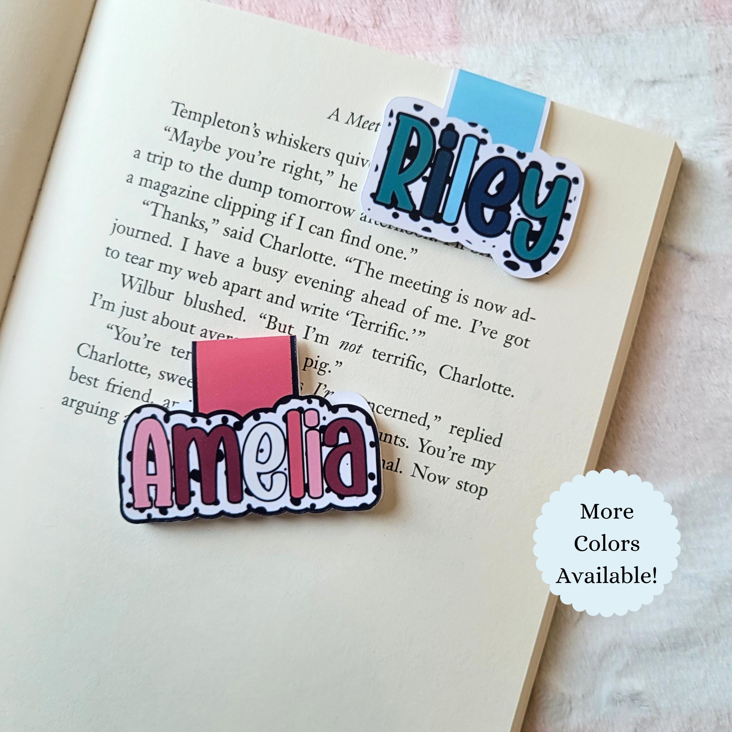 Personalized Name Magnetic Bookmark, Book Lover Gift, Easter Basket Gift Filler for Reader, Holiday Teacher Gift, Kids Easter Gift
