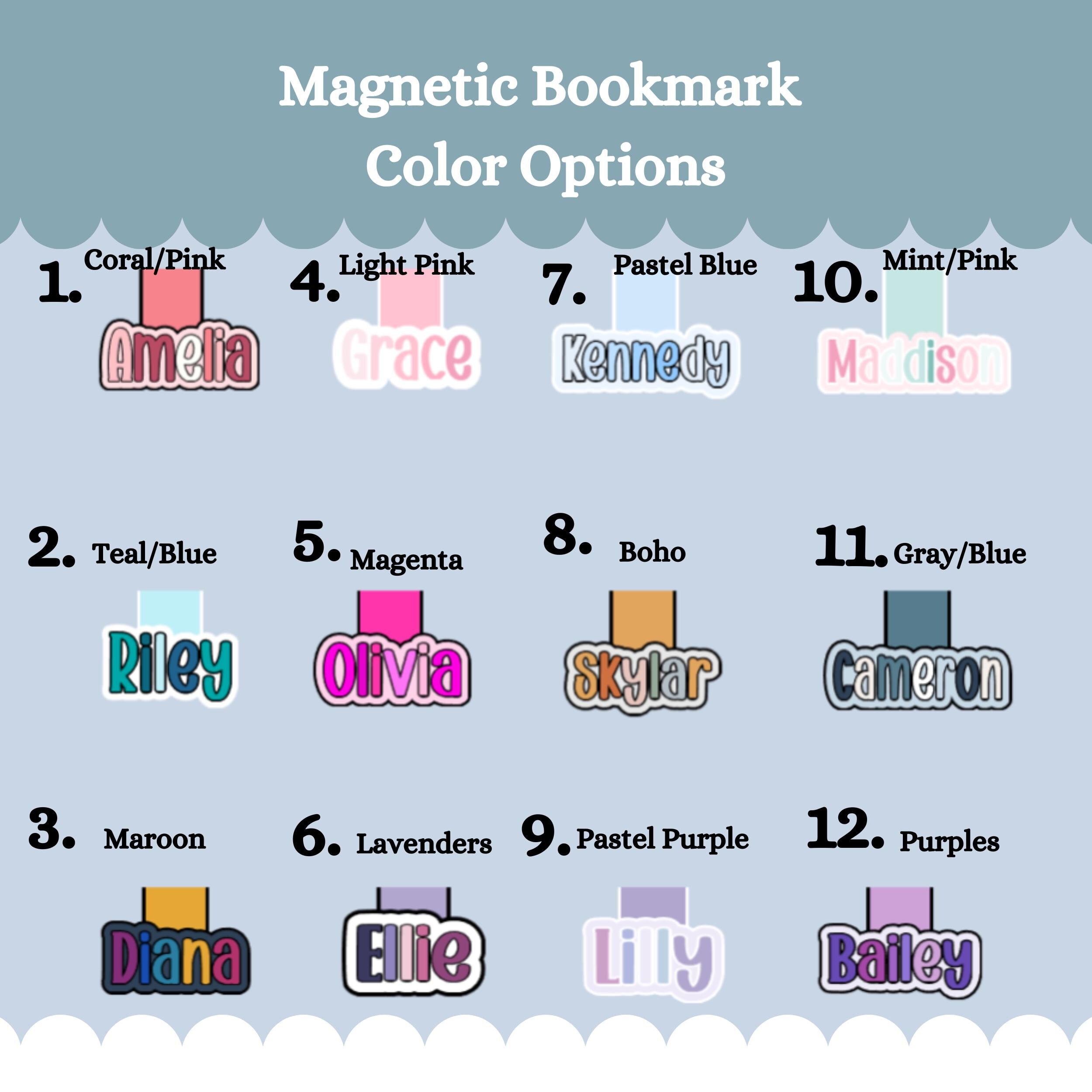 Personalized Name Magnetic Bookmark, Book Lover Gift, Easter Basket ...