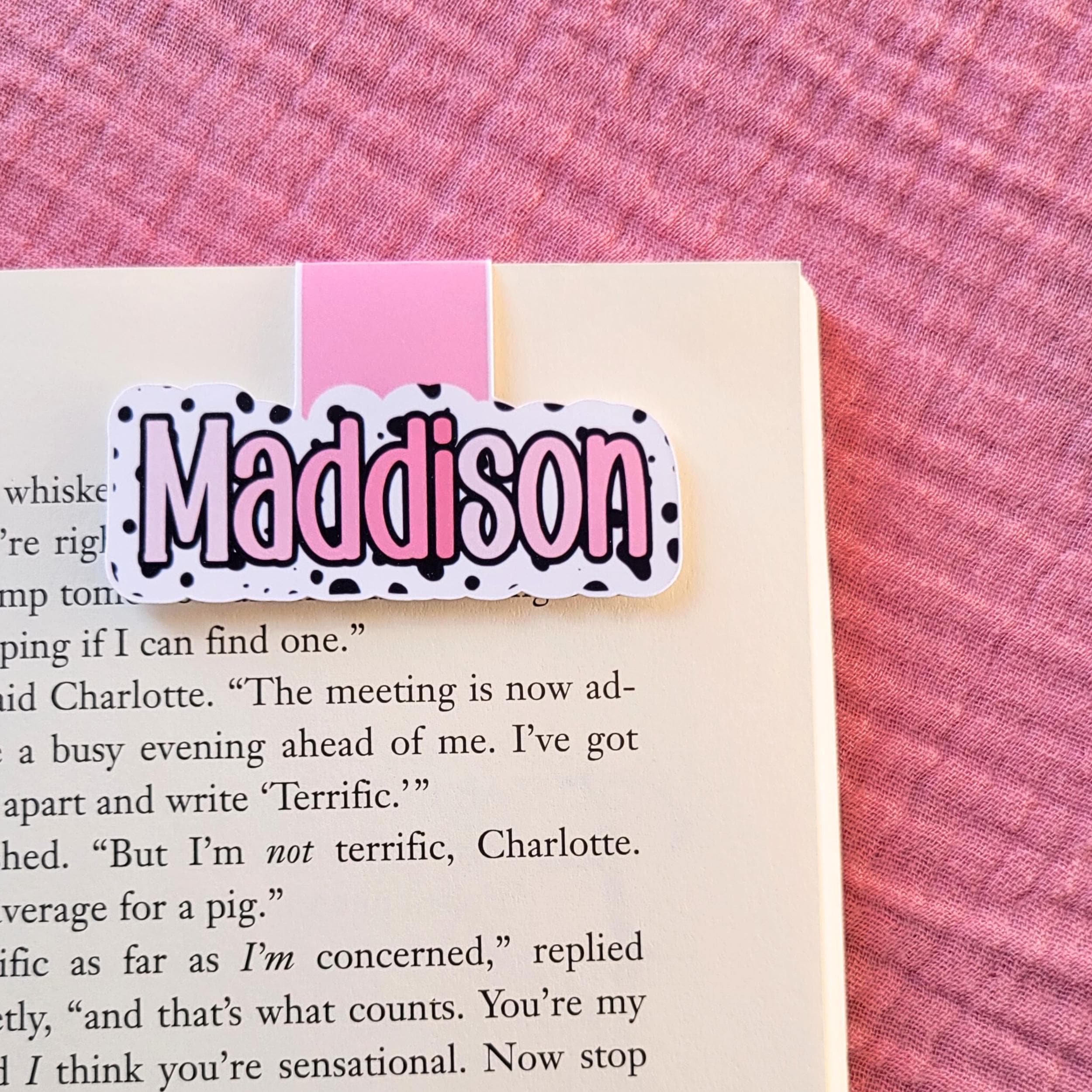 Personalized Name Magnetic Bookmark, Book Lover Gift, Easter Basket Gift Filler for Reader, Holiday Teacher Gift, Kids Easter Gift
