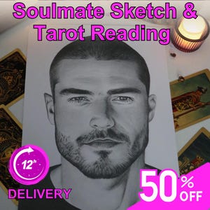 Soulmate Drawing + Tarot Reading, Your Future Husband/Wife, Soulmate Sketch, Soulmate Reading, Draw My Soulmate, Fast Delivery