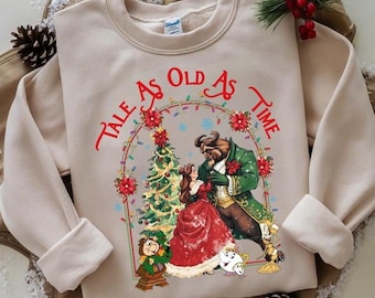 Cuento navideño de Disney: La Bella y la Bestia, tan antiguo como el tiempo (PNG), Disneyland Navidad (PNG), Viaje navideño de Disney (Digital), Princesas Disney Navidad (PNG)