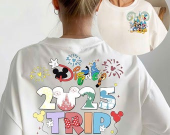 Funny Family Vacation 2025 Digital, Funny Mickey Mouse And Friends 2025 Trip PNG, Mickey Family Vacation File, Birthday Trip Gift PNG