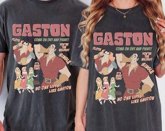 Gaston vintage png, La bella e la bestia, Nessuno solleva come Gaston, Maglietta Disney divertente da uomo, Cattivo Disney, Gaston vintage png