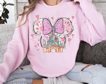 Castillo de Minnie Mouse de Disney PNG, Orejas de Minnie PNG, Arte del Reino Mágico, Regalo para ella, Regalo para fans de Disney, Castillo de Disney, Viaje a Disneyland 2025