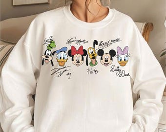 Mickey And Friends Signatures Digital, Magical PNG, Disney Characters PNG, Disney Mouse Head Art, Mickey And Co Gift, Disney Digital File