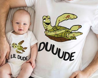 Finding Fish Turtle Character PNG, Funny Sea Turtle Dad And Son Matching Digital,  Father's Day Gift For Dad, Turtle Kid Baby With Daddy PNG
