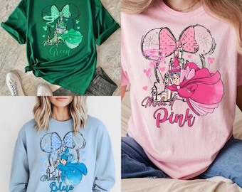 Doornroosje Fairy Godmother PNG, Flora Fauna Art, Make It Blue Pink Green, Aquarel Aurora PNG, digitaal Disney-filmbestand
