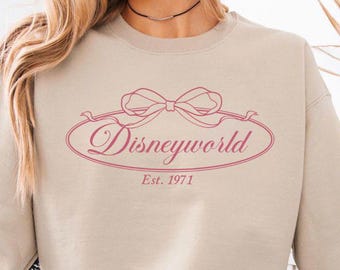 Disneyworld Coquette Bow PNG, Womens Girly Disney Girl Trip Art, Girly Disney Matching Trip, Disneyworld Est 1971, Instant Download