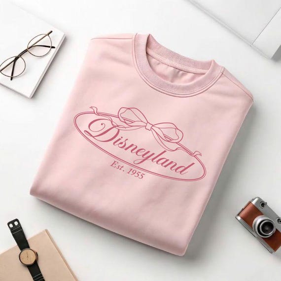 Disneyland Coquette Bow PNG, Womens Girly Disney Girl Trip Art, Girly Disney Matching Trip, Disneyworld Est 1955, Instant Download