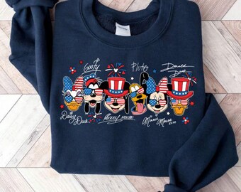 Disney 4th Of July Png, Mickey Minnie Patriotic Png, Mickey And Friends Fourth of July Png, Disneyland Png,Mickey Mouse Independence Day Png