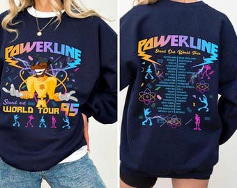 Retro Disneyland Powerline Stand Out World Tour 95 Png, Disneyworld Vintage A Goofy Movie Powerline File, WDW Matching Family Png