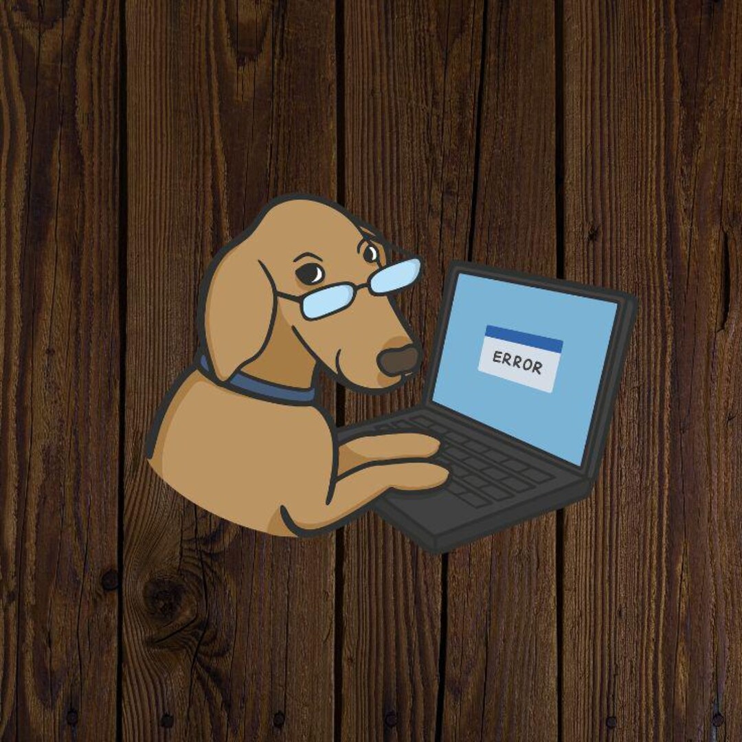 Computer Dog Sticker Funny Dog Sticker, Cute Puppy Meme Stickers for Laptop Water Bottle ...