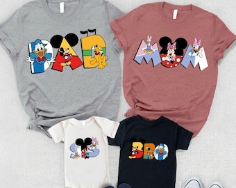 Mickey Minnie Mom Dad Bro Sister PNG File, Mickey Mom Dad Digital Downloads, Mickey Minnie Mom Dad Matching Files, Mickey & Friends PNG
