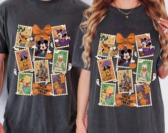 Retro Trick Or Treat Disney Halloween Png, Mickey And Friends Halloween Png, Mickey Not So Scary Halloween Party, Disney Halloween PNG