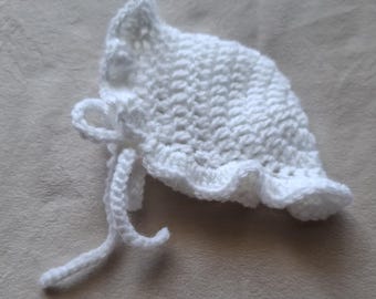 Haakpatroon voor een doopmutsje voor beginners | Eenvoudig babymutsje (PDF) | Simpel doopmutsje | Maten voor premature baby's tot kinderen | Snel te haken