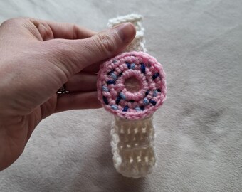 Haakpatroon voor een donut-hoofdband | Haakpatroon voor baby's | Pasgeboren tot 12 maanden | Donut-babyoutfit | Fotoprop voor een cake smash fotoshoot