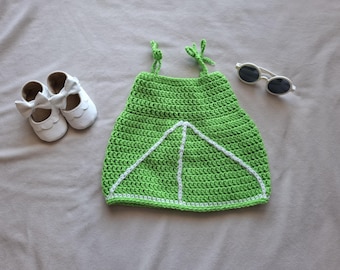 Lime Slice Baby Dress Crochet Pattern (0–24 Months)