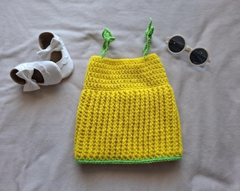 Corn on the Cob Baby Dress Crochet Pattern (0–24 Months)